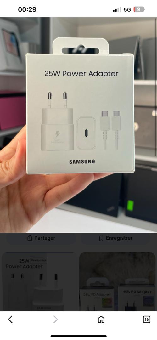 Pack Samsung 25W + Câble USB-C